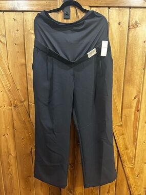 Abercrombie Sloane Maternity Wide-Leg Black Maternity Trousers